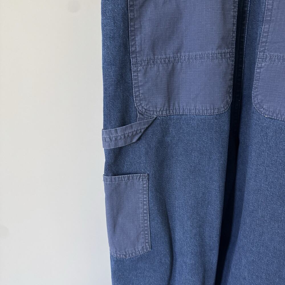 Carhartt Work In Progress WiP Women’s XS Alma Blue Bib Overalls Straight Leg EUC - Picture 9 of 13